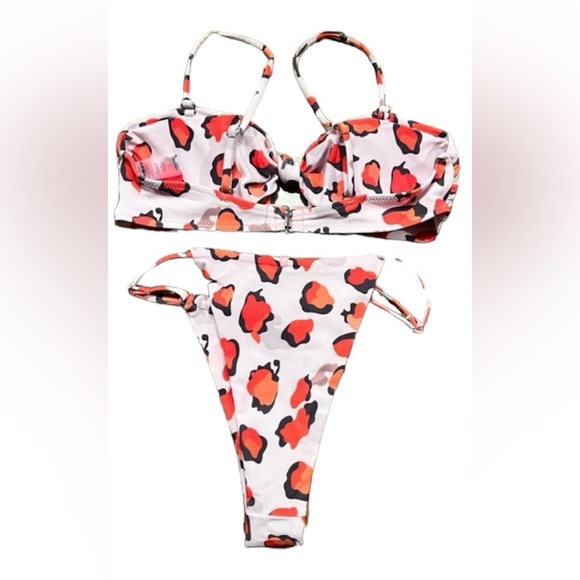 Women’s Tie Knot Brazilian Triangle Thong Bikini Set - Picture 9 of 13